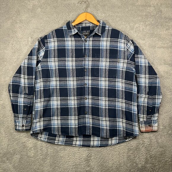 Eddie Bauer Men's Long Sleeve Flannel Button Down Shirt Plus Size - Picture 1 of 12
